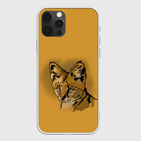 Чехол для iPhone 12 Pro Max с принтом Сервал в Екатеринбурге, Силикон |  | Тематика изображения на принте: африка | графика | дикий мир | животное | кошка | персонаж | природа | рисунок | хищник
