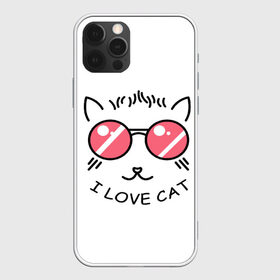 Чехол для iPhone 12 Pro Max с принтом I Love cat (я люблю котов) в Екатеринбурге, Силикон |  | Тематика изображения на принте: 8 марта | cat | i love you | kiss | love | губы | девушке | день влюбленных | зубы | киса | кот | котик | коты | люблю котов | любовь | любтмой | марта | очки | поцелуй | розовые губы | розовый | страсть | течет