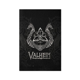 Обложка для паспорта матовая кожа с принтом Valheim в Екатеринбурге, натуральная матовая кожа | размер 19,3 х 13,7 см; прозрачные пластиковые крепления | valheim | viking | валхейм | викинги | игры