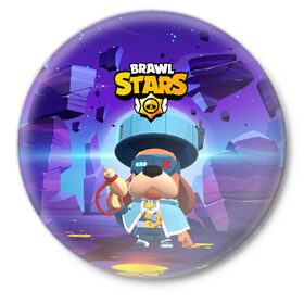 Значок с принтом Генерал Гавс brawl stars в Екатеринбурге,  металл | круглая форма, металлическая застежка в виде булавки | Тематика изображения на принте: brawl | brawl stars | brawlstars | brawl_stars | jessie | бравл | бравлер руффс | бравлстарс | генерал гавс