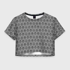 Женская футболка Crop-top 3D с принтом Maelstrom в Екатеринбурге, 100% полиэстер | круглая горловина, длина футболки до линии талии, рукава с отворотами | gang | банда | киберпанк | мальстрем | модификации | пирсинг