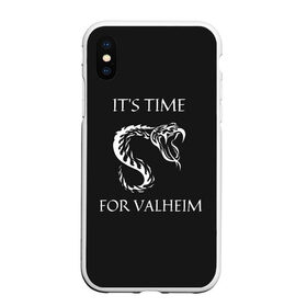 Чехол для iPhone XS Max матовый с принтом Its time for Valheim в Екатеринбурге, Силикон | Область печати: задняя сторона чехла, без боковых панелей | Тематика изображения на принте: elder | loki | odin | the | thor | valheim | биврёст | валхейм | вальхейм | викинги | всеотец | дракар | древний | древо | ётун | йотун | локи | мира | один | тор | фенир | хель | черный лес | эйктюр