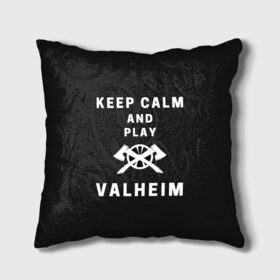 Подушка 3D с принтом Keep calm and play Valheim в Екатеринбурге, наволочка – 100% полиэстер, наполнитель – холлофайбер (легкий наполнитель, не вызывает аллергию). | состоит из подушки и наволочки. Наволочка на молнии, легко снимается для стирки | elder | loki | odin | the | thor | valheim | биврёст | валхейм | вальхейм | викинги | всеотец | дракар | древний | древо | ётун | йотун | локи | мира | один | тор | фенир | хель | черный лес | эйктюр
