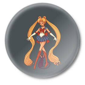 Значок с принтом Sailor Moon Сейлор Мун в Екатеринбурге,  металл | круглая форма, металлическая застежка в виде булавки | anime | sailor moon | аниме | анимэ | венера | луна | лунная призма | марс | сейлор мун | серебрянное тысячелетие | серенити | сэйлор | усаги цукино | чиби мун | эндимион