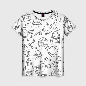 Женская футболка 3D с принтом Космос в Екатеринбурге, 100% полиэфир ( синтетическое хлопкоподобное полотно) | прямой крой, круглый вырез горловины, длина до линии бедер | взрыв | галактика | день | для мальчика | для ребенка | жизнь | звезда | земля | колейдоскоп | комета | космос | мальчику | марс | мир | ночь | огонь | ракета | рисунок | спутник | юпитер