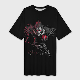 Платье-футболка 3D с принтом Death Note в Екатеринбурге,  |  | anime | death | japan | l | manga | note | ryuk | shinigami | tegunvteg | аманэ | аниме | бог | ватари | детектив | киеми | л | лайт | манга | миками | миса | мульт | ръюк | рюк | синигами | такада | тетрадь | тэру | шинигами | эл | ягами