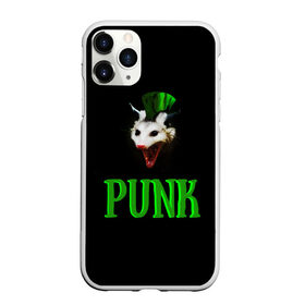 Чехол для iPhone 11 Pro Max матовый с принтом punky trashcat в Екатеринбурге, Силикон |  | punk. | trashcat | животные | ирокез | опоссум | панк