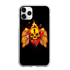 Чехол для iPhone 11 Pro Max матовый с принтом Skull Heart в Екатеринбурге, Силикон |  | Тематика изображения на принте: art | body | bones | dead | drawing | face | graffiti | head | roses | skeleton | skul | skull | ад | арт | голова | граффити | зло | кости | лицо | металл | нарисованный | розы | рок | скелет | скул | скулл | три черепа | тьма