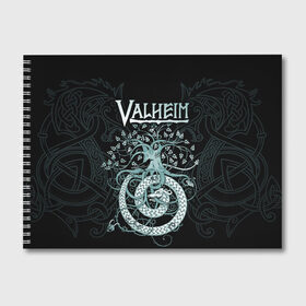 Альбом для рисования с принтом Valheim в Екатеринбурге, 100% бумага
 | матовая бумага, плотность 200 мг. | valheim | viking | валхейм | викинги | игры
