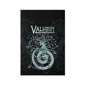 Обложка для паспорта матовая кожа с принтом Valheim в Екатеринбурге, натуральная матовая кожа | размер 19,3 х 13,7 см; прозрачные пластиковые крепления | valheim | viking | валхейм | викинги | игры