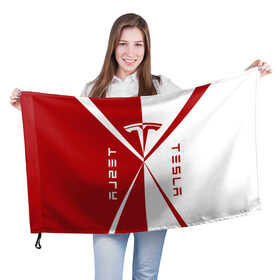 Флаг 3D с принтом Tesla $$$ в Екатеринбурге, 100% полиэстер | плотность ткани — 95 г/м2, размер — 67 х 109 см. Принт наносится с одной стороны | red | tesla | tesla car | tesla electric car | tesla lettering | tesla logo | tesla print | white | автомобиль тесла | белый | красный | логотип тесла | надпись тесла | принт тесла | тесла | электромобиль тесла