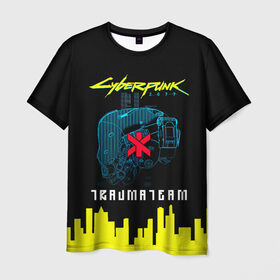 Мужская футболка 3D с принтом TRAUMA TEAM Cyberpunk 2077 в Екатеринбурге, 100% полиэфир | прямой крой, круглый вырез горловины, длина до линии бедер | cyberpunk 2077 | hacker | maelstrom | militech | quadra | samurai | sci fi | technology | trauma team | v | будущее | игра | иероглифы | киану ривз | кибер | киберпанк | киборг | киборги | корпорация | лого | милитек | панк | роботы | самурай | т