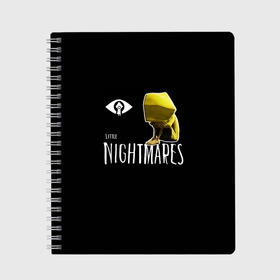 Тетрадь с принтом Little Nightmares 2 шестая в Екатеринбурге, 100% бумага | 48 листов, плотность листов — 60 г/м2, плотность картонной обложки — 250 г/м2. Листы скреплены сбоку удобной пружинной спиралью. Уголки страниц и обложки скругленные. Цвет линий — светло-серый
 | little nightmares | little nightmares 2 | игра | литл нигмарес | литл нигмарес 2 | литл нигхтмарес | литл нигхтмарес 2 | ужас | хоррор | шестая