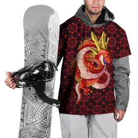 Накидка на куртку 3D с принтом Шар дракона в Екатеринбурге, 100% полиэстер |  | dragon ball | аниме | дракон | жемчуг дракона | узоры | шар дракона