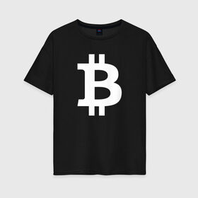 Женская футболка хлопок Oversize с принтом БИТКОИН BITCOIN в Екатеринбурге, 100% хлопок | свободный крой, круглый ворот, спущенный рукав, длина до линии бедер
 | bitcoin | blockchain | btc | cardano | crypto | ethereum | polkadot | tether | xrp | бинанс | биткоин | блокчейн | валюта | деньги | криптовалюта | майнер | майнинг | цифровая валюта | цифровое золото | эфир