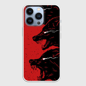 Чехол для iPhone 13 Pro с принтом Evil Wolves в Екатеринбурге,  |  | animal | beast | dark | darkness | evil | moon | nigth | werwolf | wild | wolf | вервольф | вой | волк | волчара | дикий | животное | зверь | клык | клыки | луна | ночь | оборотень | полнолуние