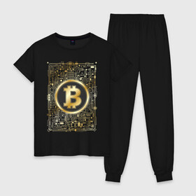Женская пижама хлопок с принтом БИТКОИН ЗОЛОТО | BITCOIN GOLD в Екатеринбурге, 100% хлопок | брюки и футболка прямого кроя, без карманов, на брюках мягкая резинка на поясе и по низу штанин | bitcoin | blockchain | btc | cardano | crypto | ethereum | polkadot | tether | xrp | бинанс | биткоин | блокчейн | валюта | деньги | криптовалюта | майнер | майнинг | цифровая валюта | цифровое золото | эфир