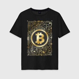 Женская футболка хлопок Oversize с принтом БИТКОИН ЗОЛОТО | BITCOIN GOLD в Екатеринбурге, 100% хлопок | свободный крой, круглый ворот, спущенный рукав, длина до линии бедер
 | bitcoin | blockchain | btc | cardano | crypto | ethereum | polkadot | tether | xrp | бинанс | биткоин | блокчейн | валюта | деньги | криптовалюта | майнер | майнинг | цифровая валюта | цифровое золото | эфир