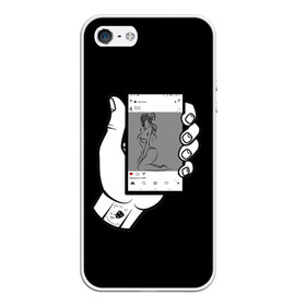 Чехол для iPhone 5/5S матовый с принтом Finita la commedia2(black) в Екатеринбурге, Силикон | Область печати: задняя сторона чехла, без боковых панелей | измена | ирония | отношения | сатира