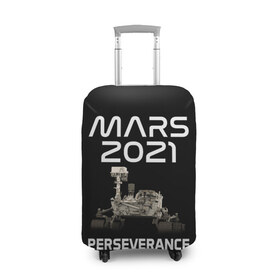 Чехол для чемодана 3D с принтом Perseverance в Екатеринбурге, 86% полиэфир, 14% спандекс | двустороннее нанесение принта, прорези для ручек и колес | 2020 | 2021 | 21б | elon | mars | musk | nasa | perseverance | space | spacex | илон | космос | марс | марсоход | маск | наса | настойчивый