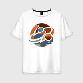 Женская футболка хлопок Oversize с принтом Road to Mars (NASA) в Екатеринбурге, 100% хлопок | свободный крой, круглый ворот, спущенный рукав, длина до линии бедер
 | 2020 | 2021 | 21б | elon | mars | musk | nasa | perseverance | space | spacex | илон | космос | марс | марсоход | маск | наса | настойчивый