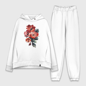 Женский костюм хлопок Oversize с принтом Flowers в Екатеринбурге,  |  | flo | flowers | растения | флористика | цветение | цветы