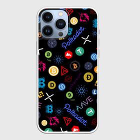 Чехол для iPhone 13 Pro Max с принтом ЛОГОТИПЫ КРИПТОВАЛЮТ | CRYPTOCURRENCIES (Z) в Екатеринбурге,  |  | binance coin | bitcoin | blockchain | btc | cardano | crypto | ethereum | litecoin | polkadot | tether | xrp | биткоин | блокчейн | валюта | деньги | криптовалюта | майнер | майнинг | цифровая валюта | цифровое золото | эфир