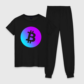 Женская пижама хлопок с принтом БИТКОИН НЕОН | BITCOIN NEON в Екатеринбурге, 100% хлопок | брюки и футболка прямого кроя, без карманов, на брюках мягкая резинка на поясе и по низу штанин | bitcoin | blockchain | btc | cardano | crypto | ethereum | polkadot | tether | xrp | бинанс | биткоин | блокчейн | валюта | деньги | криптовалюта | майнер | майнинг | цифровая валюта | цифровое золото | эфир
