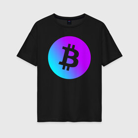 Женская футболка хлопок Oversize с принтом БИТКОИН НЕОН | BITCOIN NEON в Екатеринбурге, 100% хлопок | свободный крой, круглый ворот, спущенный рукав, длина до линии бедер
 | bitcoin | blockchain | btc | cardano | crypto | ethereum | polkadot | tether | xrp | бинанс | биткоин | блокчейн | валюта | деньги | криптовалюта | майнер | майнинг | цифровая валюта | цифровое золото | эфир