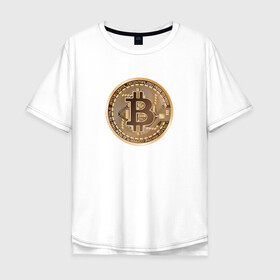 Мужская футболка хлопок Oversize с принтом БИТКОИН (НА СПИНЕ) в Екатеринбурге, 100% хлопок | свободный крой, круглый ворот, “спинка” длиннее передней части | bitcoin | blockchain | btc | cardano | crypto | ethereum | polkadot | tether | xrp | бинанс | биткоин | блокчейн | валюта | деньги | криптовалюта | майнер | майнинг | цифровая валюта | цифровое золото | эфир