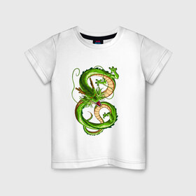 Детская футболка хлопок с принтом зеленый лесной дух дракон в Екатеринбурге, 100% хлопок | круглый вырез горловины, полуприлегающий силуэт, длина до линии бедер | аниме | анимешный | брызги | гибли | градиент | дух | земляной дракон | легенда | миф | персонаж | полет | природа | рисунок | сказание | сказка | стихия | существо | хвост