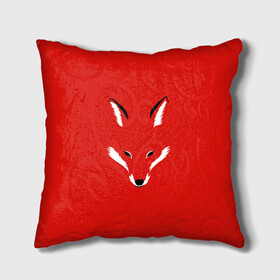 Подушка 3D с принтом Fox minimalism в Екатеринбурге, наволочка – 100% полиэстер, наполнитель – холлофайбер (легкий наполнитель, не вызывает аллергию). | состоит из подушки и наволочки. Наволочка на молнии, легко снимается для стирки | animal | beast | face | fox | minimalism | muzzle | red | животное | зверь | красная | красный | лиса | лисы | лицо | минимализм