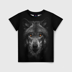 Детская футболка 3D с принтом Evil Wolf в Екатеринбурге, 100% гипоаллергенный полиэфир | прямой крой, круглый вырез горловины, длина до линии бедер, чуть спущенное плечо, ткань немного тянется | Тематика изображения на принте: animal | beast | dark | darkness | evil | moon | nigth | tegunvteg | werwolf | wild | wolf | вервольф | вой | волк | волки | волчара | дикий | животное | зверь | клык | клыки | луна | ночь | оборотень | полнолуние