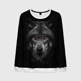 Мужской свитшот 3D с принтом Evil Wolf в Екатеринбурге, 100% полиэстер с мягким внутренним слоем | круглый вырез горловины, мягкая резинка на манжетах и поясе, свободная посадка по фигуре | animal | beast | dark | darkness | evil | moon | nigth | tegunvteg | werwolf | wild | wolf | вервольф | вой | волк | волки | волчара | дикий | животное | зверь | клык | клыки | луна | ночь | оборотень | полнолуние