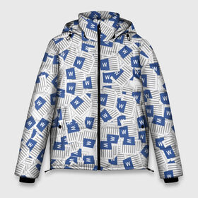 Мужская зимняя куртка 3D с принтом Документы Word в Екатеринбурге, верх — 100% полиэстер; подкладка — 100% полиэстер; утеплитель — 100% полиэстер | длина ниже бедра, свободный силуэт Оверсайз. Есть воротник-стойка, отстегивающийся капюшон и ветрозащитная планка. 

Боковые карманы с листочкой на кнопках и внутренний карман на молнии. | word | бухгалтер | ворд | документы | компьютер | офис | пк | работа | текст | файл