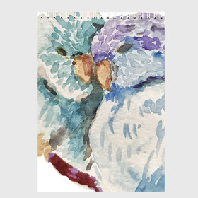 Скетчбук с принтом Акварельные попугаи в Екатеринбурге, 100% бумага
 | 48 листов, плотность листов — 100 г/м2, плотность картонной обложки — 250 г/м2. Листы скреплены сверху удобной пружинной спиралью | love | parrot | watercolour | акварель | арт | любовь | нежность | попугаи