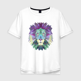 Мужская футболка хлопок Oversize с принтом Царь зверей  в Екатеринбурге, 100% хлопок | свободный крой, круглый ворот, “спинка” длиннее передней части | Тематика изображения на принте: animal | beast | cat | cute | fluffy | hunter | lion | lion cub | lion king | mane | predator | red | tail | yellow | большая кошка | грива | животное | зверь | король лев | кот | лев | лёвушка | львенок | милый | муфаса | охотник | пушистый 