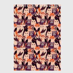 Скетчбук с принтом Мемные Коты Паттерн в Екатеринбурге, 100% бумага
 | 48 листов, плотность листов — 100 г/м2, плотность картонной обложки — 250 г/м2. Листы скреплены сверху удобной пружинной спиралью | Тематика изображения на принте: animals | beast | eyes | sweet | глаза | животные | забавный | звери | кот | котенок | кошка | милый | паттерн | прикол | пушистый | пятна | смешной | точки | узор | фигуры | черный
