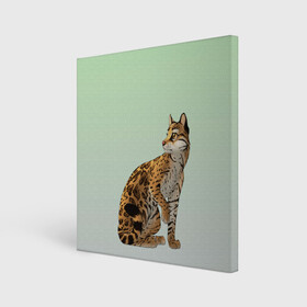 Холст квадратный с принтом дикий кот оцелот в Екатеринбурге, 100% ПВХ |  | арт | вектор | градиент | дикий | кот | котенок | котик | котэ | мультяшный | мяу | оцелот | рисунок