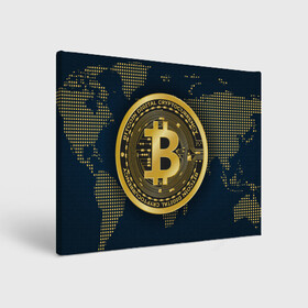 Холст прямоугольный с принтом БИТКОИН | BITCOIN в Екатеринбурге, 100% ПВХ |  | bitcoin | blockchain | btc | cardano | crypto | ethereum | polkadot | tether | xrp | бинанс | биткоин | блокчейн | валюта | деньги | криптовалюта | майнер | майнинг | цифровая валюта | цифровое золото | эфир