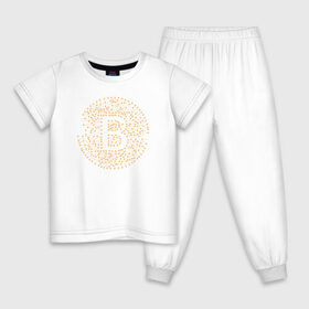 Детская пижама хлопок с принтом БИТКОИН | BITCOIN в Екатеринбурге, 100% хлопок |  брюки и футболка прямого кроя, без карманов, на брюках мягкая резинка на поясе и по низу штанин
 | bitcoin | blockchain | btc | cardano | crypto | ethereum | polkadot | tether | xrp | бинанс | биткоин | блокчейн | валюта | деньги | криптовалюта | майнер | майнинг | цифровая валюта | цифровое золото | эфир