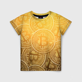 Детская футболка 3D с принтом БИТКОИН МОНЕТЫ в Екатеринбурге, 100% гипоаллергенный полиэфир | прямой крой, круглый вырез горловины, длина до линии бедер, чуть спущенное плечо, ткань немного тянется | bitcoin | blockchain | btc | cardano | crypto | ethereum | polkadot | tether | xrp | бинанс | биткоин | блокчейн | валюта | деньги | криптовалюта | майнер | майнинг | цифровая валюта | цифровое золото | эфир