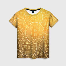 Женская футболка 3D с принтом БИТКОИН МОНЕТЫ в Екатеринбурге, 100% полиэфир ( синтетическое хлопкоподобное полотно) | прямой крой, круглый вырез горловины, длина до линии бедер | bitcoin | blockchain | btc | cardano | crypto | ethereum | polkadot | tether | xrp | бинанс | биткоин | блокчейн | валюта | деньги | криптовалюта | майнер | майнинг | цифровая валюта | цифровое золото | эфир
