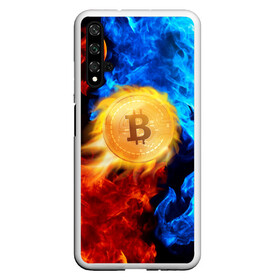 Чехол для Honor 20 с принтом БИТКОИН | BITCOIN FIRE в Екатеринбурге, Силикон | Область печати: задняя сторона чехла, без боковых панелей | Тематика изображения на принте: bitcoin | blockchain | btc | cardano | crypto | ethereum | polkadot | tether | xrp | бинанс | биткоин | блокчейн | валюта | деньги | криптовалюта | майнер | майнинг | цифровая валюта | цифровое золото | эфир