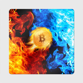 Магнит виниловый Квадрат с принтом БИТКОИН | BITCOIN FIRE в Екатеринбурге, полимерный материал с магнитным слоем | размер 9*9 см, закругленные углы | Тематика изображения на принте: bitcoin | blockchain | btc | cardano | crypto | ethereum | polkadot | tether | xrp | бинанс | биткоин | блокчейн | валюта | деньги | криптовалюта | майнер | майнинг | цифровая валюта | цифровое золото | эфир