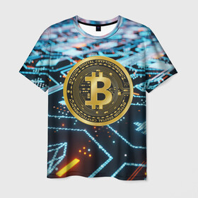 Мужская футболка 3D с принтом БИТКОИН | BITCOIN в Екатеринбурге, 100% полиэфир | прямой крой, круглый вырез горловины, длина до линии бедер | Тематика изображения на принте: bitcoin | blockchain | btc | cardano | crypto | ethereum | polkadot | tether | xrp | бинанс | биткоин | блокчейн | валюта | деньги | криптовалюта | майнер | майнинг | цифровая валюта | цифровое золото | эфир