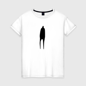 Женская футболка хлопок с принтом Lonely Guy в Екатеринбурге, 100% хлопок | прямой крой, круглый вырез горловины, длина до линии бедер, слегка спущенное плечо | dead inside | lonely | lonely guy | meme | грусть | дединсайд | депрессия | мем | одиночество | скука | черная фигура