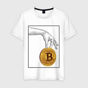 Мужская футболка хлопок с принтом BITCOIN CRYPTOCURRENCE (Z) в Екатеринбурге, 100% хлопок | прямой крой, круглый вырез горловины, длина до линии бедер, слегка спущенное плечо. | binance coin | bitcoin | blockchain | btc | cardano | crypto | ethereum | litecoin | polkadot | tether | xrp | биткоин | блокчейн | валюта | деньги | криптовалюта | майнер | майнинг | цифровая валюта | цифровое золото | эфир