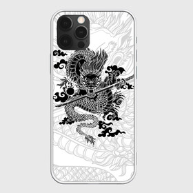 Чехол для iPhone 12 Pro Max с принтом ДРАКОН | DRAGON в Екатеринбурге, Силикон |  | anime | china | dragon | japan | katana | samurai | smoke | snake | sword | tattoo | аниме | дракон | дым | змей | катана | китай | меч | самурай | тату | татуировка | япония