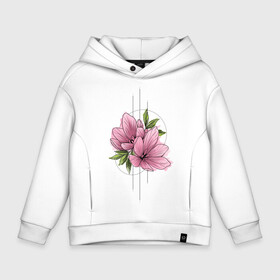 Детское худи Oversize хлопок с принтом Watercolour flowers в Екатеринбурге, френч-терри — 70% хлопок, 30% полиэстер. Мягкий теплый начес внутри —100% хлопок | боковые карманы, эластичные манжеты и нижняя кромка, капюшон на магнитной кнопке | 8 марта | girl | woman | бабушка | весна | девушкам | девушке | девушки | женский | листья | мама | март | подарок | тренд | цветочки | цветы